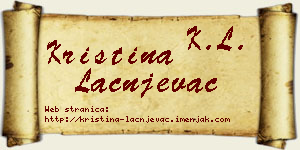 Kristina Lačnjevac vizit kartica